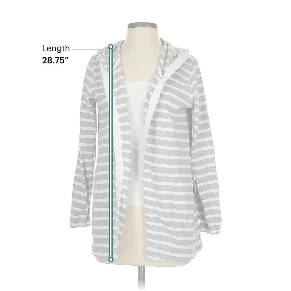 THE BLACK DOG GRAY HOOD CARDIGAN‎ SMALL